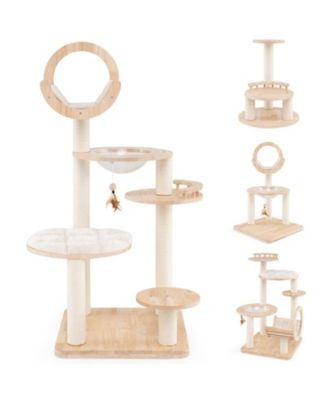 Cat Tower 4-in-1 Large Wooden with Space Capsule Nest