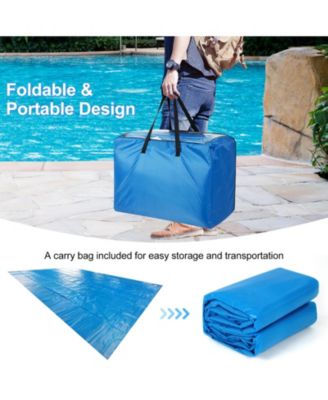 12 x 24 Feet Rectangle Swimming Pool Cover 12-MIL Heat Retaining Pool Solar Blanket with Carrying Bag