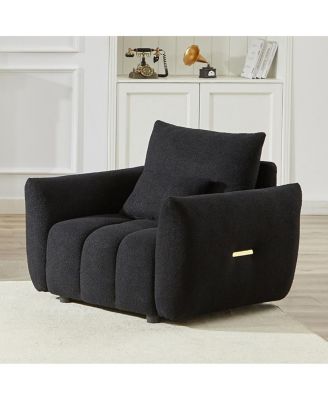 35.2" Teddy Fabric Sofa, Modern Lounge Chair