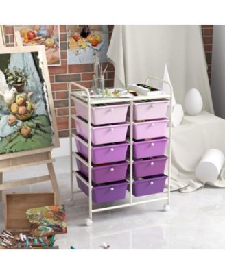 10-Drawer Rolling Storage Cart