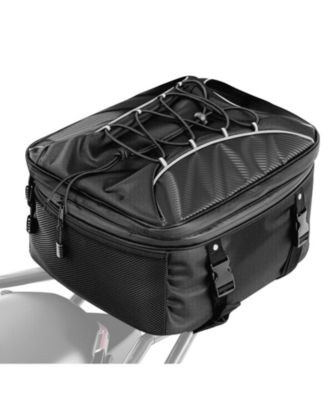 22 to 34L Expandable Motorcycle Tail Bag with Waterproof Rain Cover