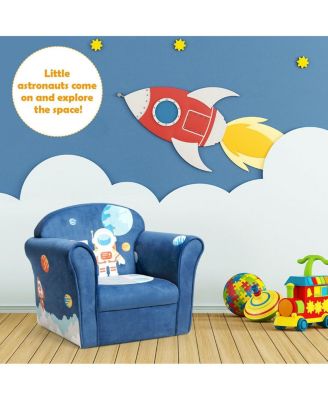 Kids Astronaut Armrest Upholstered Couch
