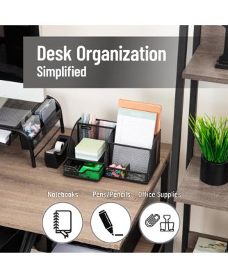 Desktop Organizer Metal Mesh Office File Storage Mail Holder