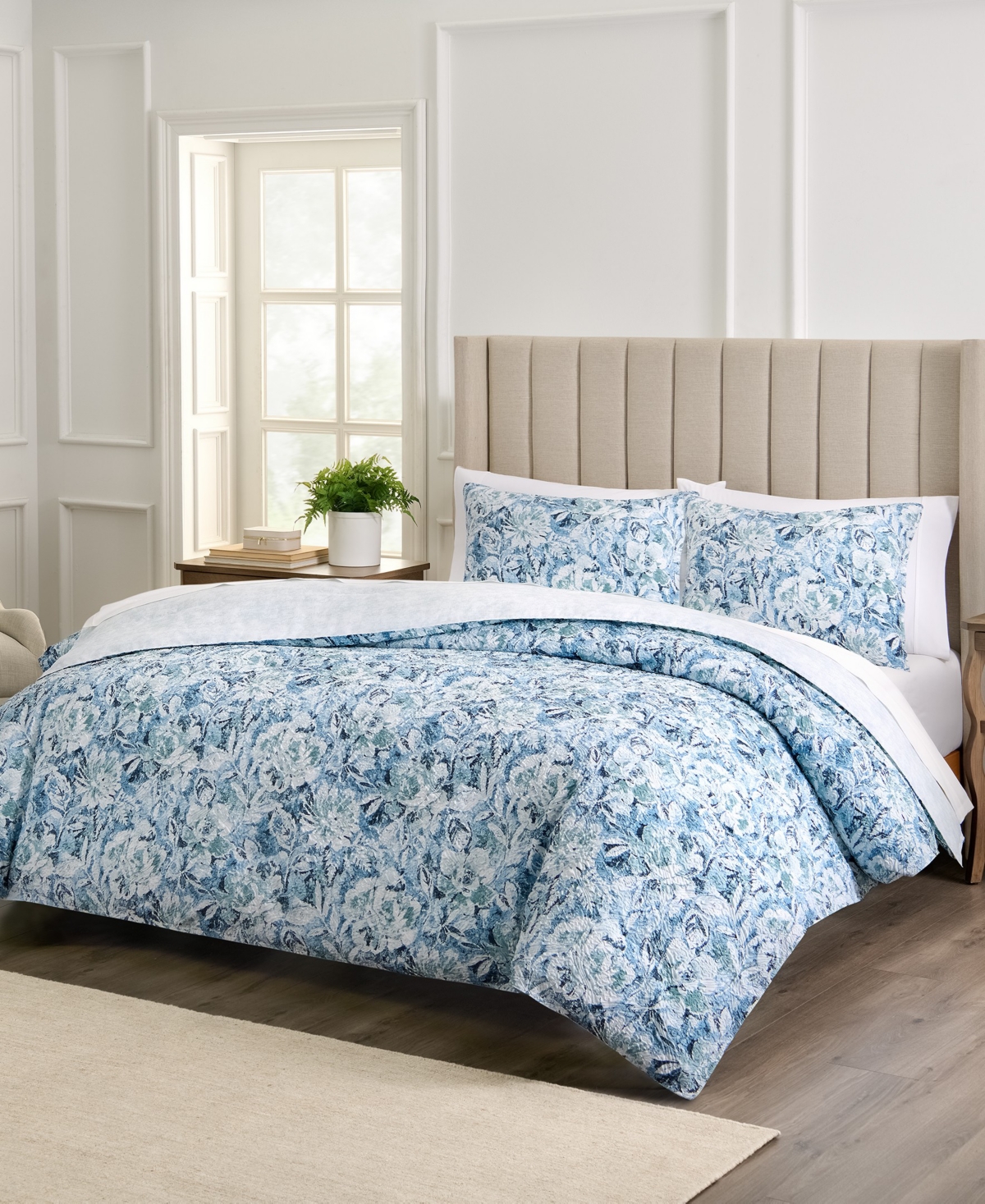 Waverly Hayden Microfiber Percale 3-Pc. Comforter Set