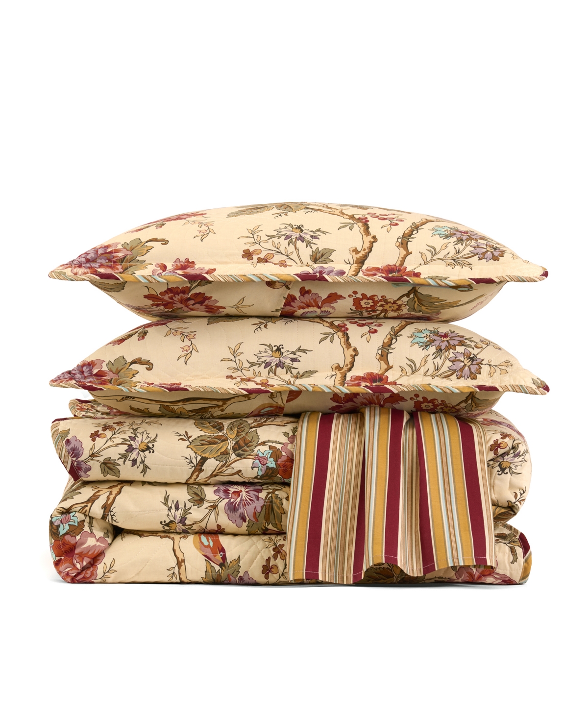 Waverly Charleston Chirp Cotton 4-Pc. Quilt Set