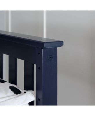 Twin Bed Frame with Headboard, Solid Wood Platform Bed for Kids