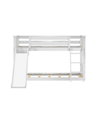 Low Bunk With Easy Slide and Orange Camper Van Curtain