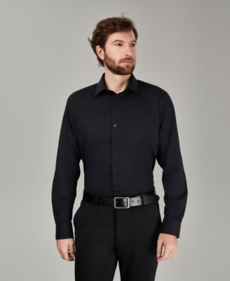 Men's Black Classic Fit Dress Shirts | Macy's