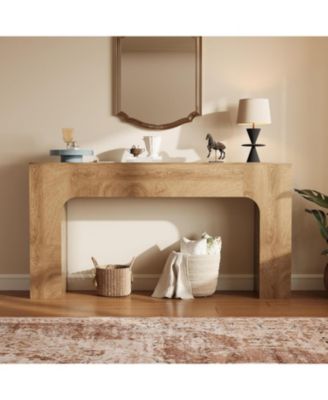 Long Console Table for Entryway,Slim Narrow Entrance Tables Farmhouse Wood Sofa Table Behind Couch for Entrance
