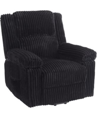 Corduroy Recliner Chair, Manual Recliner Sofa with Handle, Pillow Top Arms, Thick Padding, Side Pocket