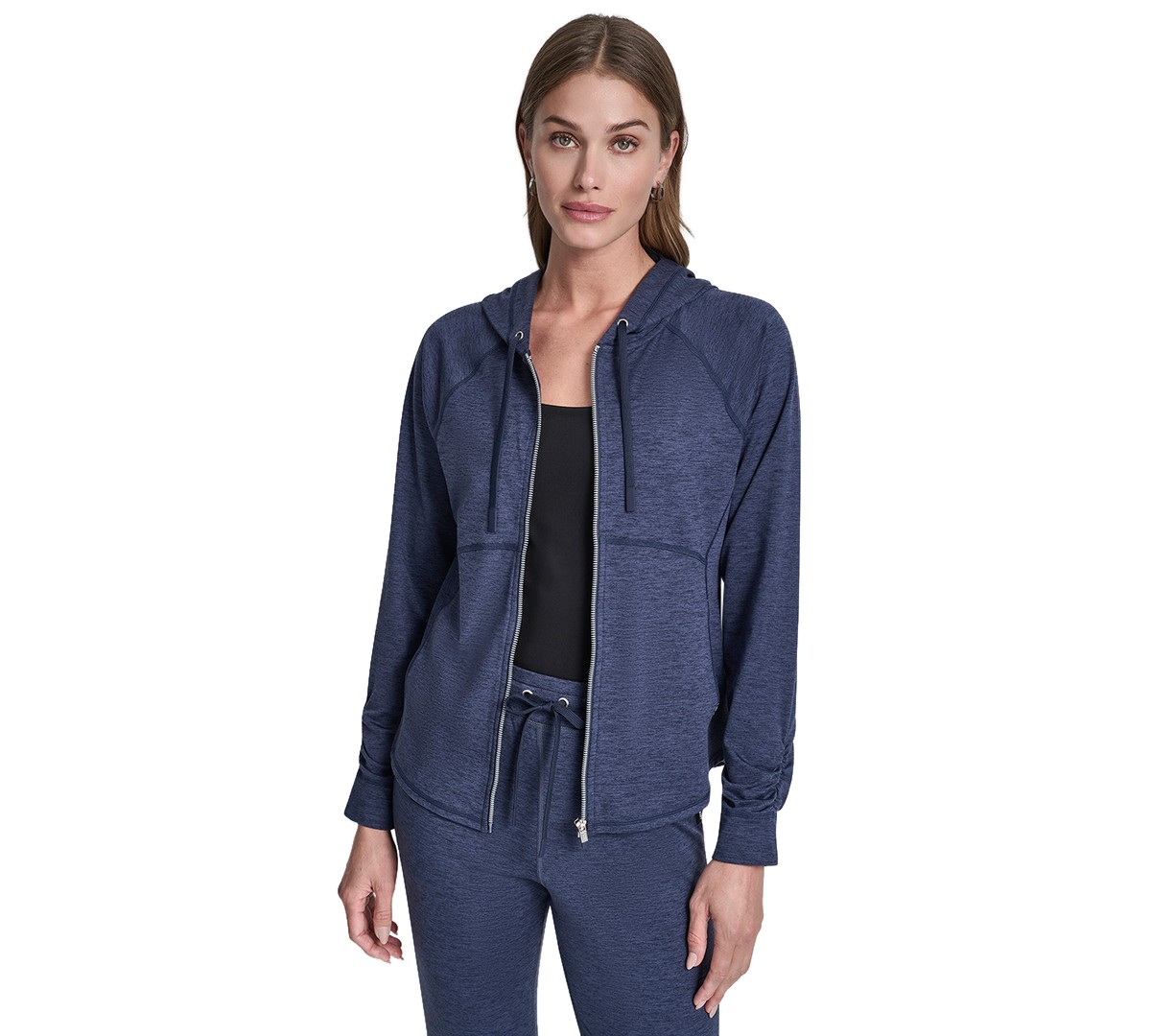 Женские DKNY Sport DKNY Women's Full-Zip Long-Sleeve Hoodie — фото 1