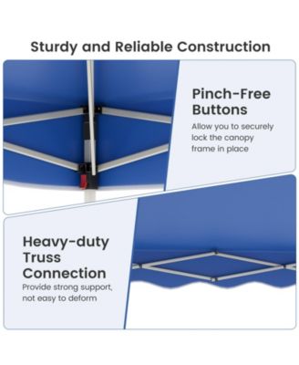 Foldable 10 X 10 Feet Pop up Canopy Tent with Wheeled Bag