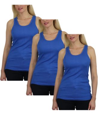 Women's Loose Fit Ribbed Tank Top-3 Pack