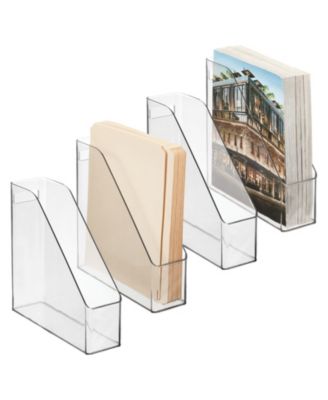 mDesign Plastic Slim File Folder Storage Organizer, Handle - Macy's