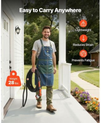 Garden Hose, 200 ft 5/8", Heavy Duty Hose with 10 Mode Nozzle for Gardening