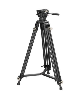 AD-01S 3-Section Heavy-Duty Aluminum Tripod with Fluid Head