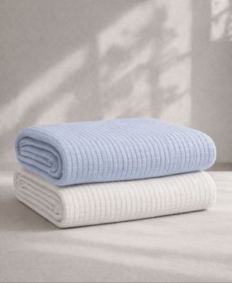 Calvin Klein Subway Tile Cotton Matelasse Blanket, Queen