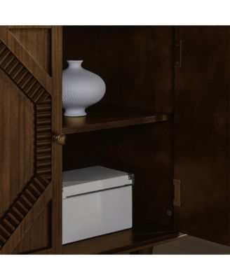 33.6" Retro Wooden Sideboard Buffet Cabinet with Storage, Accent Display Cabinets, Media Console Credenza