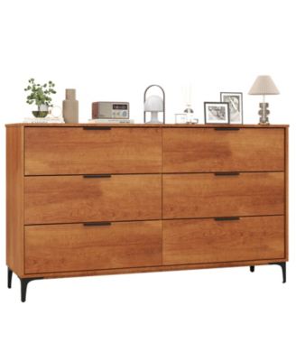6-Drawer Dresser with Interlock System for Bedroom Living Room