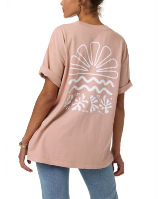 Juniors' Horizon Graphic Oversized T-Shirt