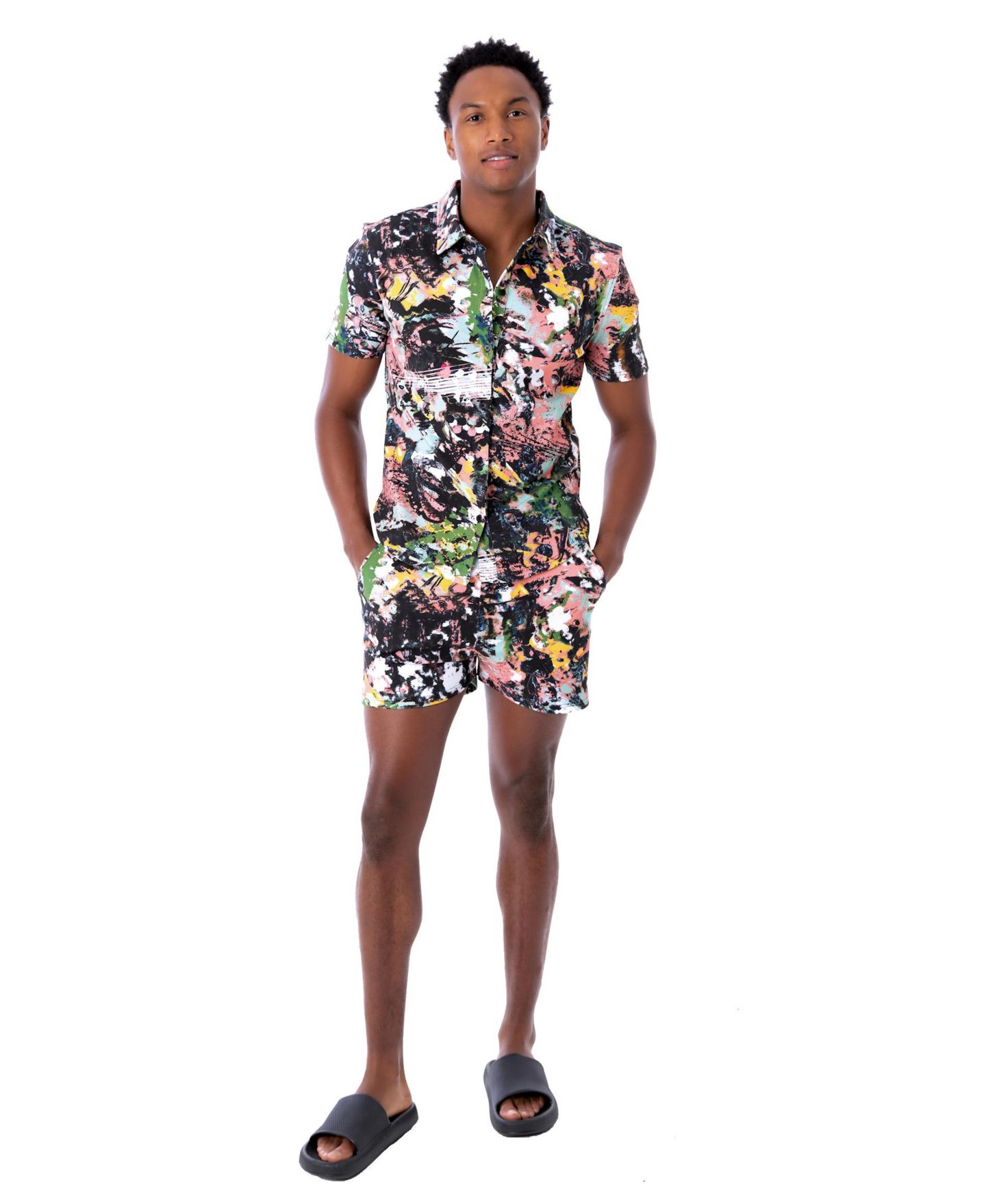 Мужские шорты Dai Moda Frenzy print Pull On — фото 2