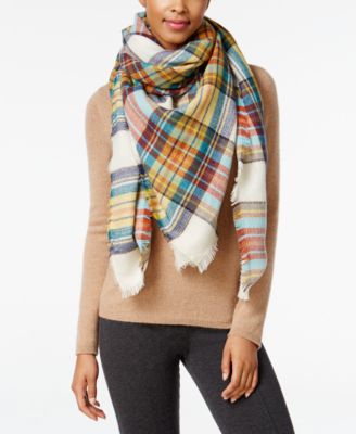 Steve Madden - Classic Plaid Square Blanket Wrap