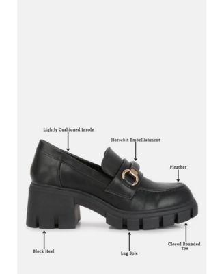 Rag and Co Womens Evangeline Chunky Platform Loafers