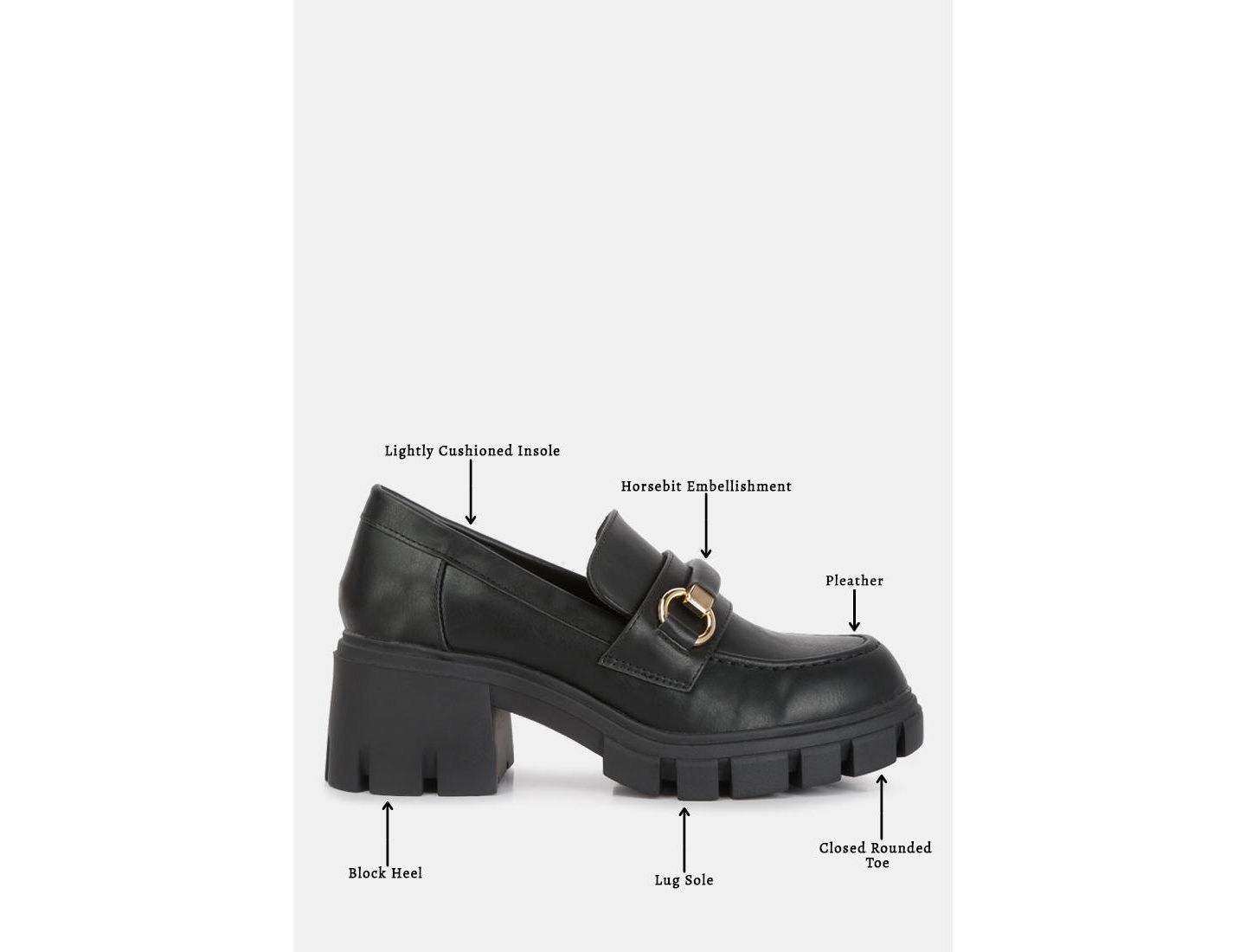 Женские туфли Rag & Co Evangeline Chunky Platform, цвет: Чёрная искусственная кожа — фото 10