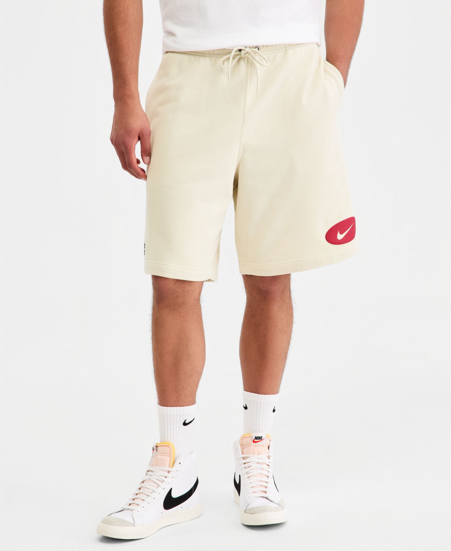 Мужские шорты Nike Sportswear Club French Terry Standard-Fit, цвет: Хаки / Обсидиановый — фото 5