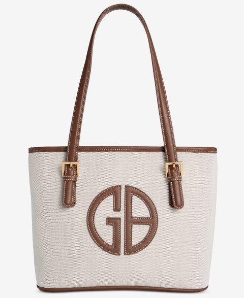 Женская сумка Giani Bernini Linen Logo Tulip Tote, цвет: Натуральный