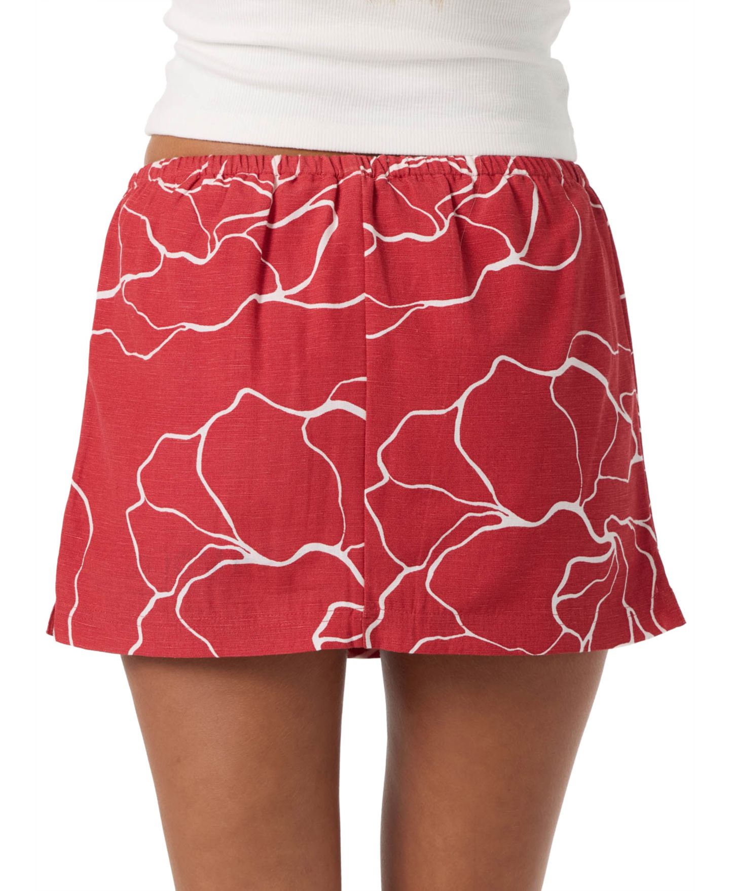 Женская юбка-шорты O'Neill Townes Floral Pull-On Skort, цвет: Красный — фото 5