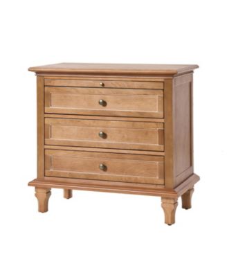 Arthelia Traditional 28.37''W 3-Drawer End Table with Charging Station