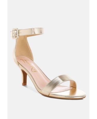 Women's Yuti Glossy Kitten Heel Sandals