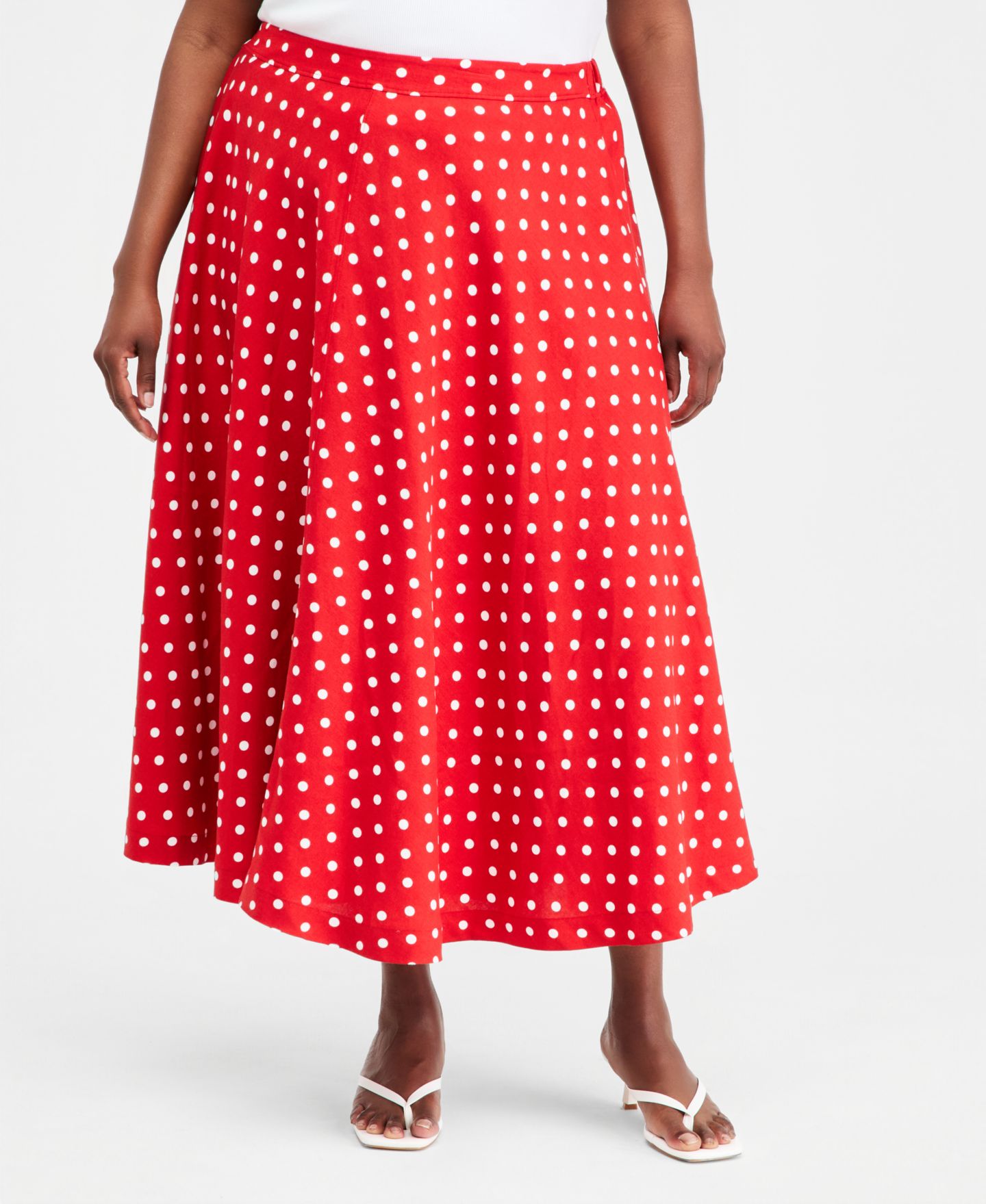 Женская юбка On 34th Trendy Plus Size Midi Circle, цвет: Pompeian Rd Cmb — фото 3