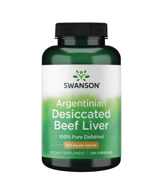 Swanson 100 Pure Defatted Desiccated Beef Liver 500 Milligrams 120 Capsules 14$
