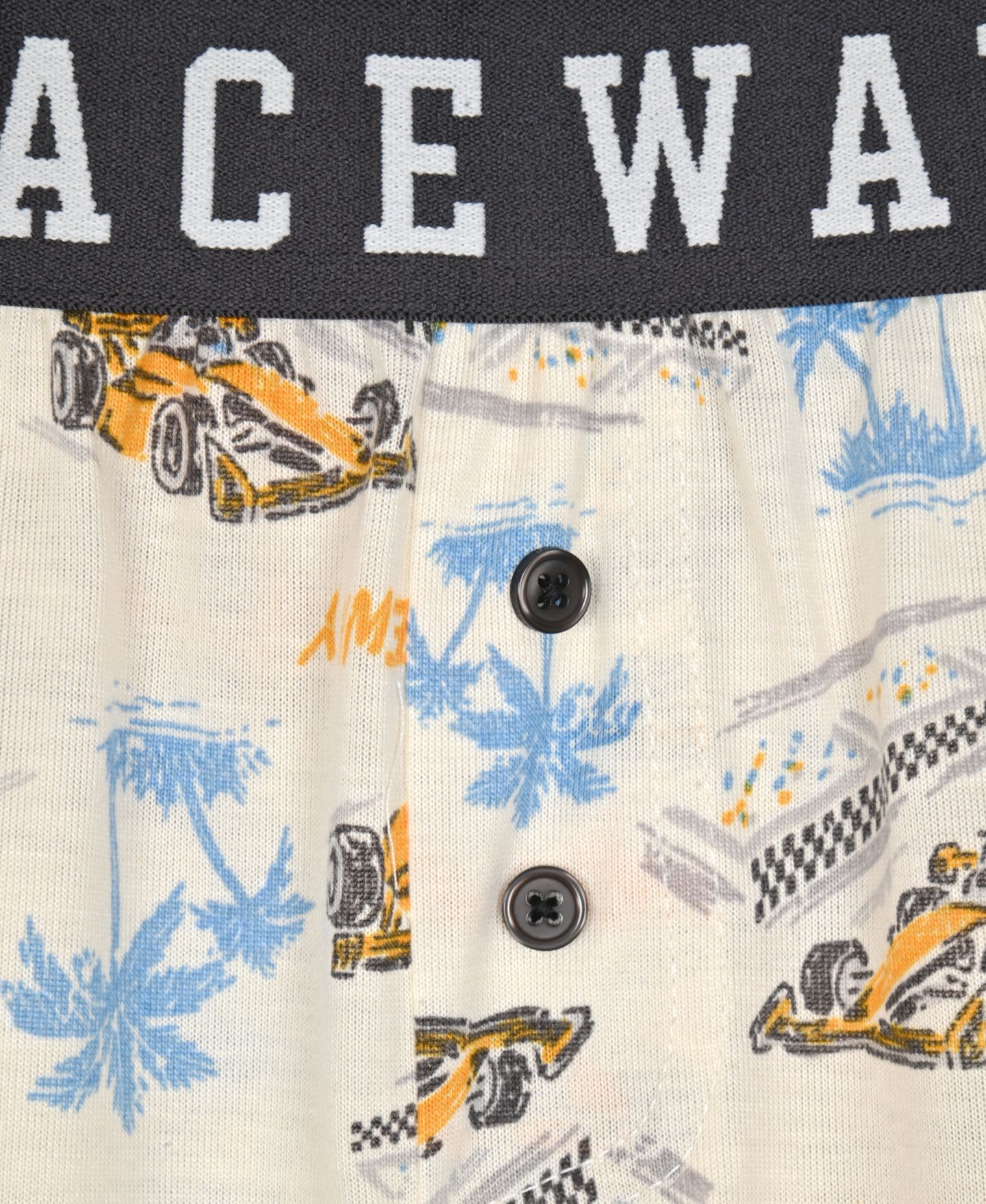 Комплект Max & Olivia Palm Tree Print T-Shirt and Shorts, 2-Piece Set для мальчиков, цвет: Аквамариновый синий / Белый — фото 3
