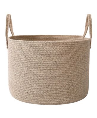 Cotton Rope Blanket Basket Laundry Hamper Storage Bin Gift Basket