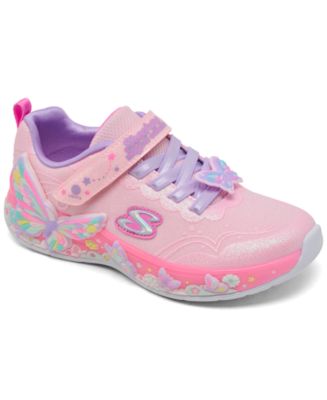 S ♡ Skechers Little Girls' S-Lights: Butterfly Bliss Light-Up