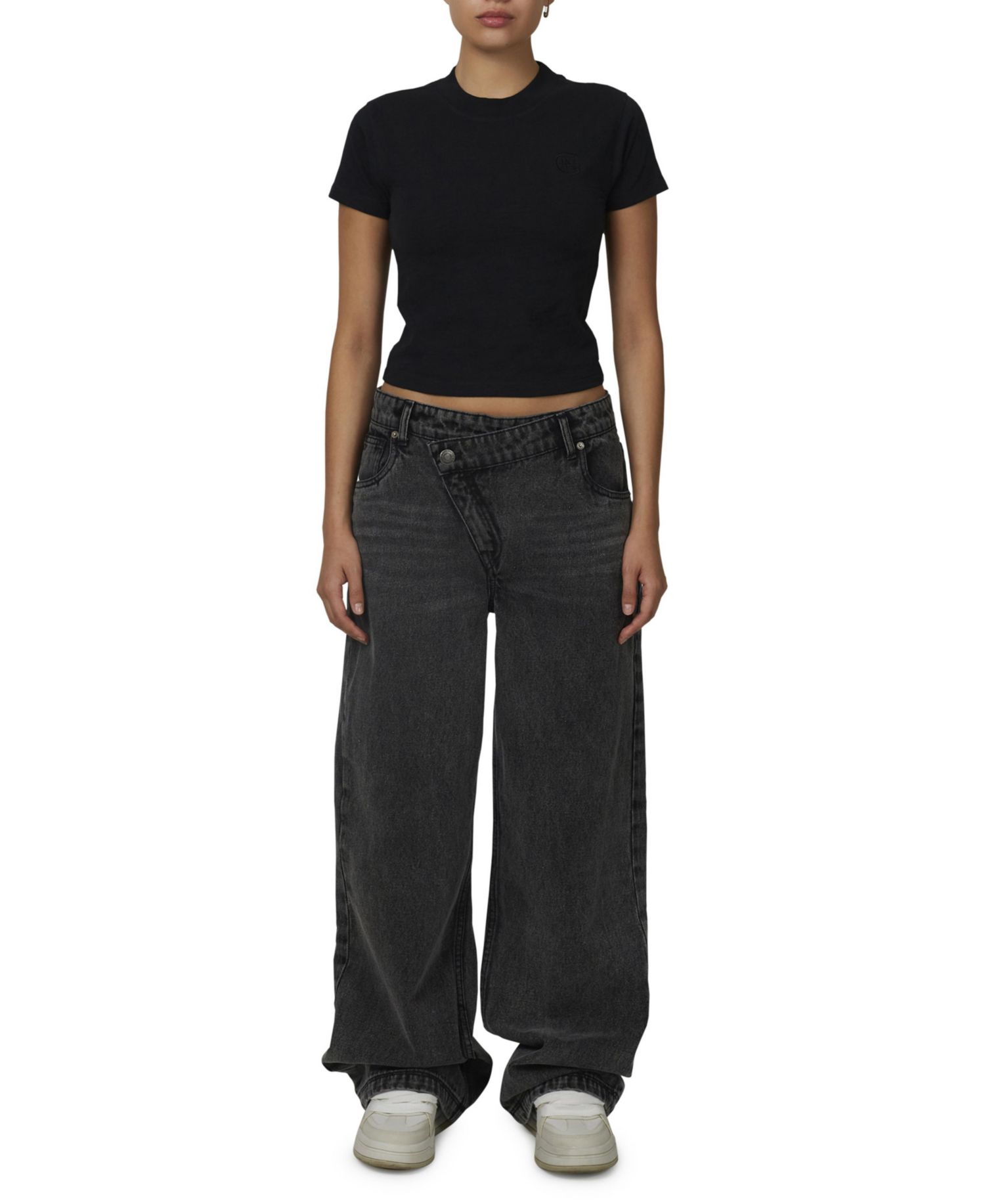 Women's Baggy Vintage Wash Denim Jeans