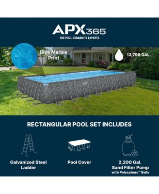 APX 365 31'4" x 16' x 52" Rectangular Above Ground Swimming Pool Set