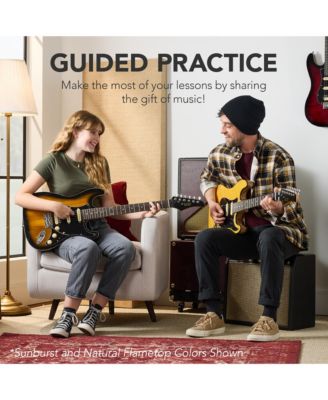 Beginner Electric Guitar Kit w/ Headphone Amp, Padded Gig-Bag, Headphones