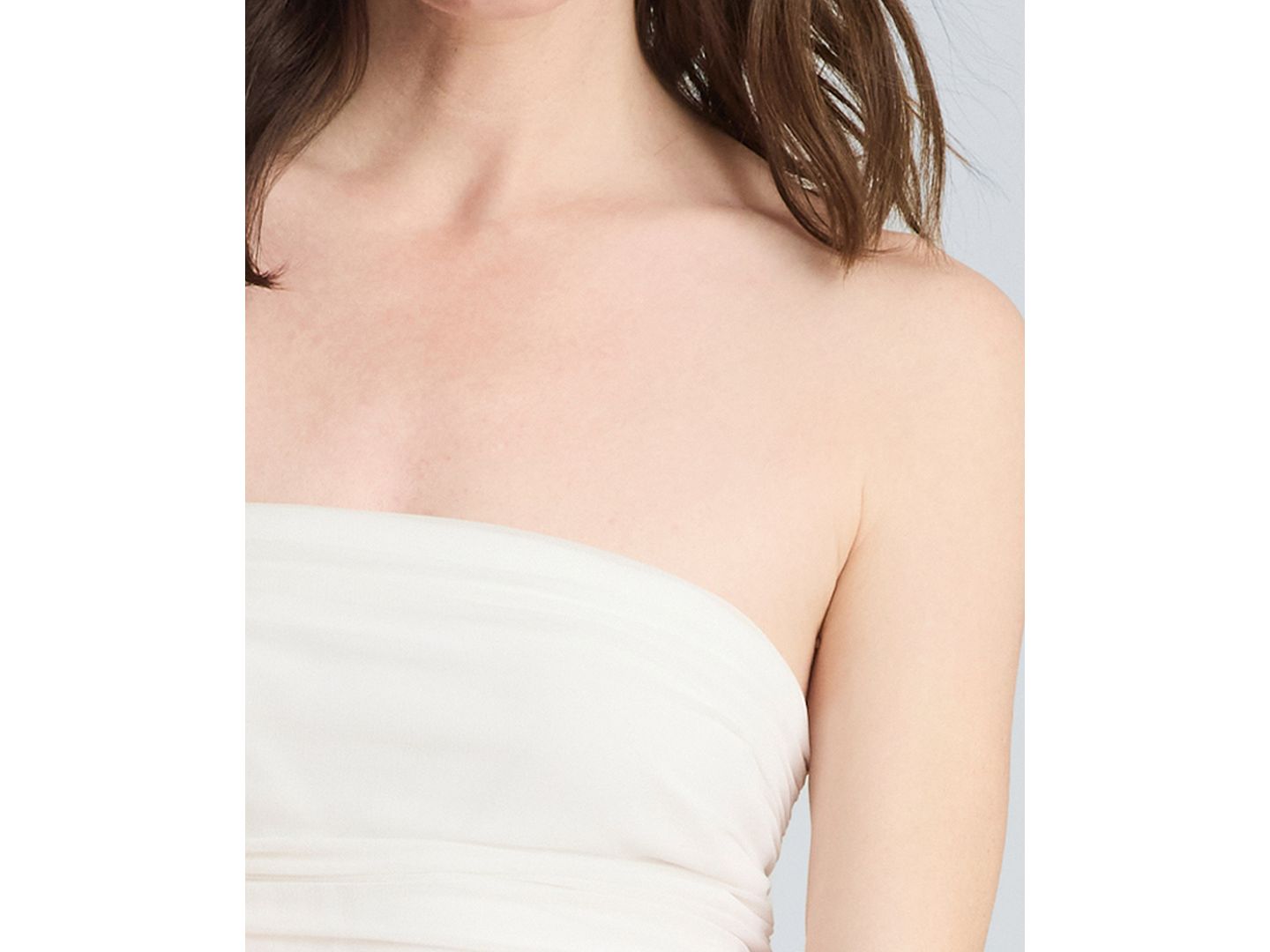 Женское платье Kenneth Cole Strapless Mesh Maxi, цвет: Чистый белый — фото 6