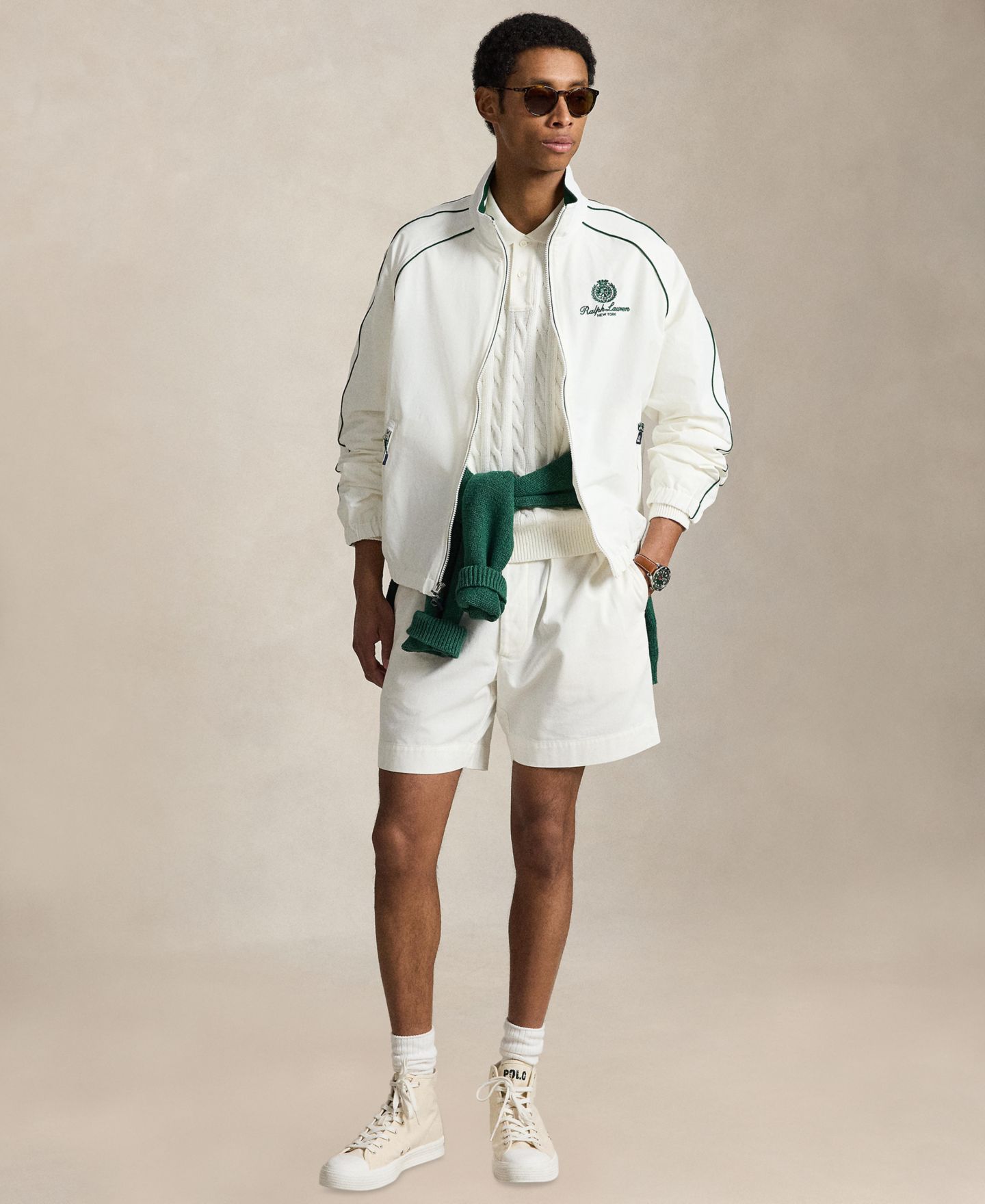 Мужская куртка Polo Ralph Lauren Long-Sleeve Oakfort Faille, цвет: Белый — фото 2