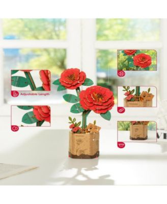 3D Puzzles DIY Model Building Kits Artifical Flower Toys for Thanksgiving Mother's Day Valentine's Day Gifts, 9.65"6.5"0.47