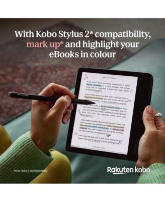 Libra Colour eReader with Sand Beige Notebook SleepCover Case, Stylus and AC Bundle