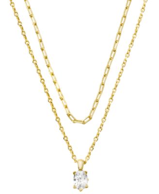 Cailin Cubic Zirconia Layered Multi Strand Necklace