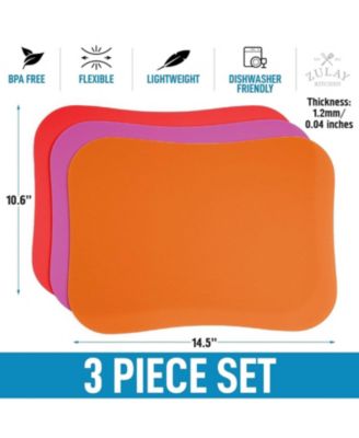 Thick & Durable Non-Slip Flexible Cutting Board Set (3 Piece)