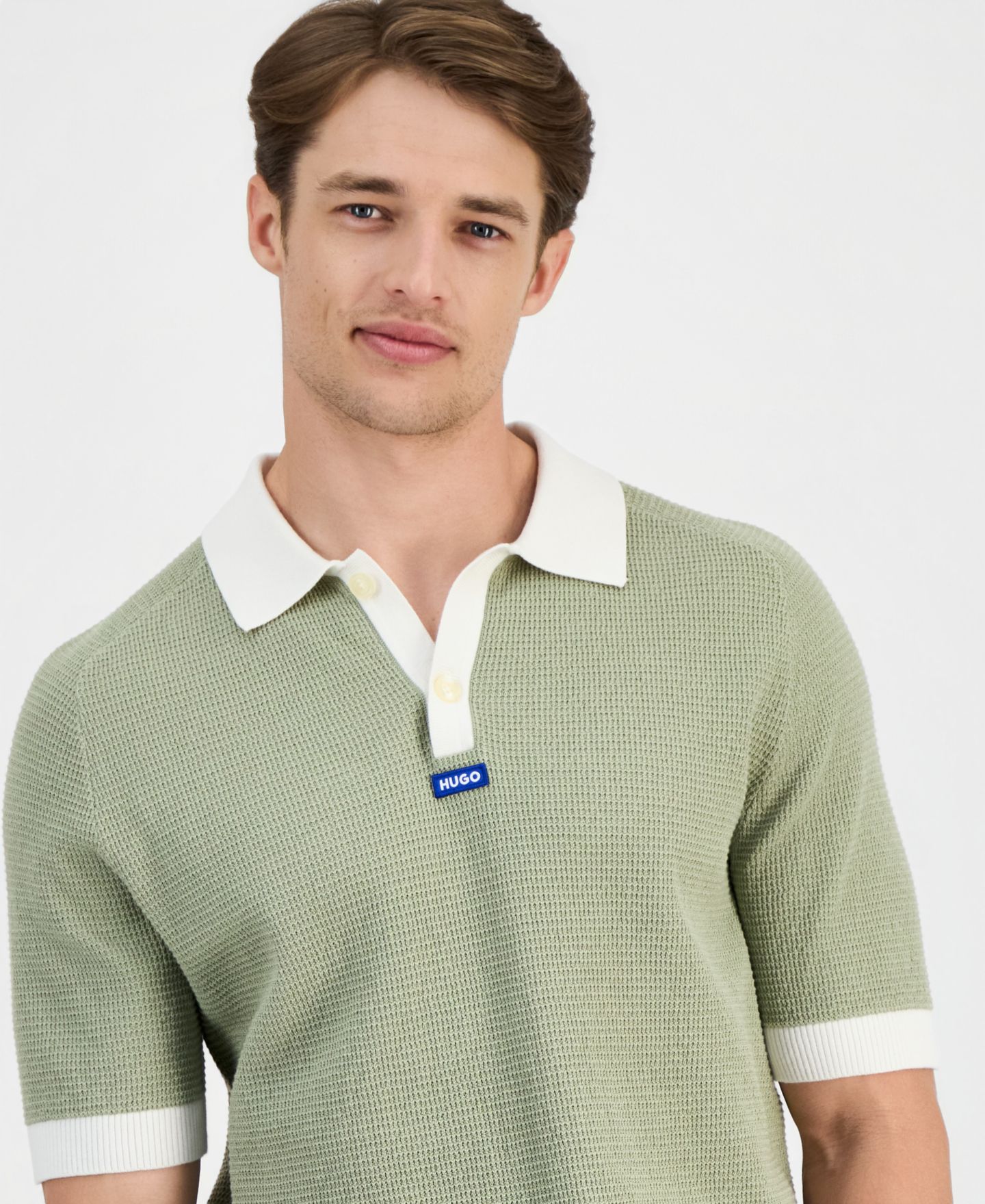 Мужское поло Hugo Boss Siablo Polo Shirt, цвет: Бежевый — фото 3