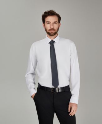 Men's Spread Collar Performance Solid Dress Shirt