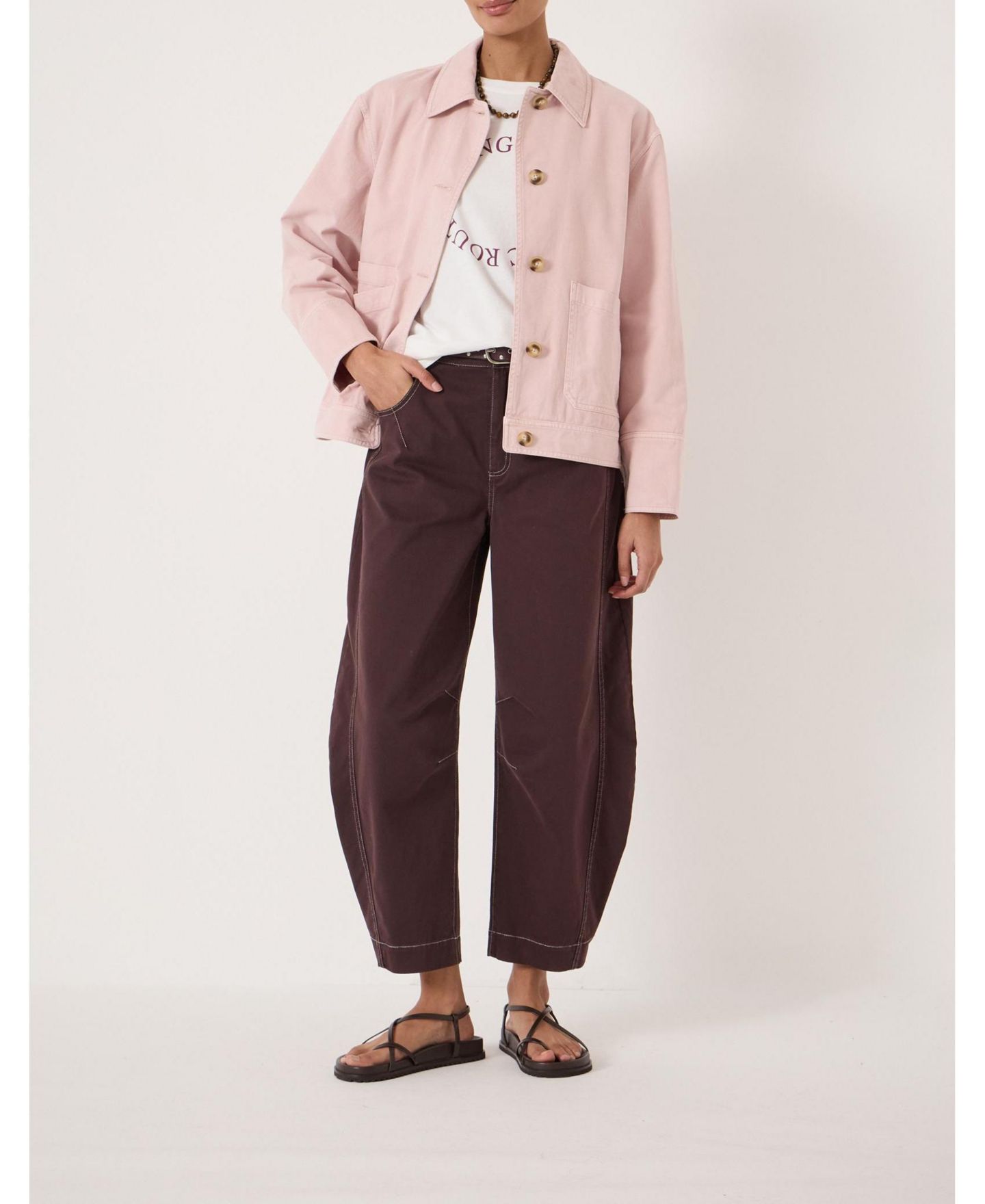 Женская куртка Hush Avril Cotton Utility Barn, цвет: Бледный розовый — фото 7